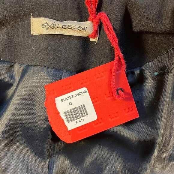 Explosion NWT Black Blazer with Chain Detail Size 42 - Picture 3 of 10